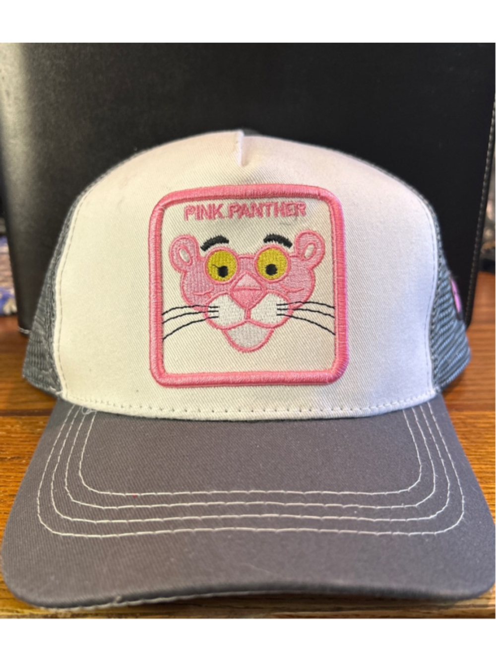 Men's Unbranded Pink Panther Trucker Hat One Size White Gray